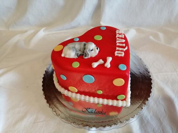 Meninové srdiečko pre pol ročného chlapčeka..., torta, Torty so zvieratkami, Kadanka, 2