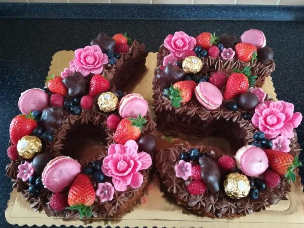 Torta v tvare čísla, torta, Narodeninové torty, Veronnika, 1