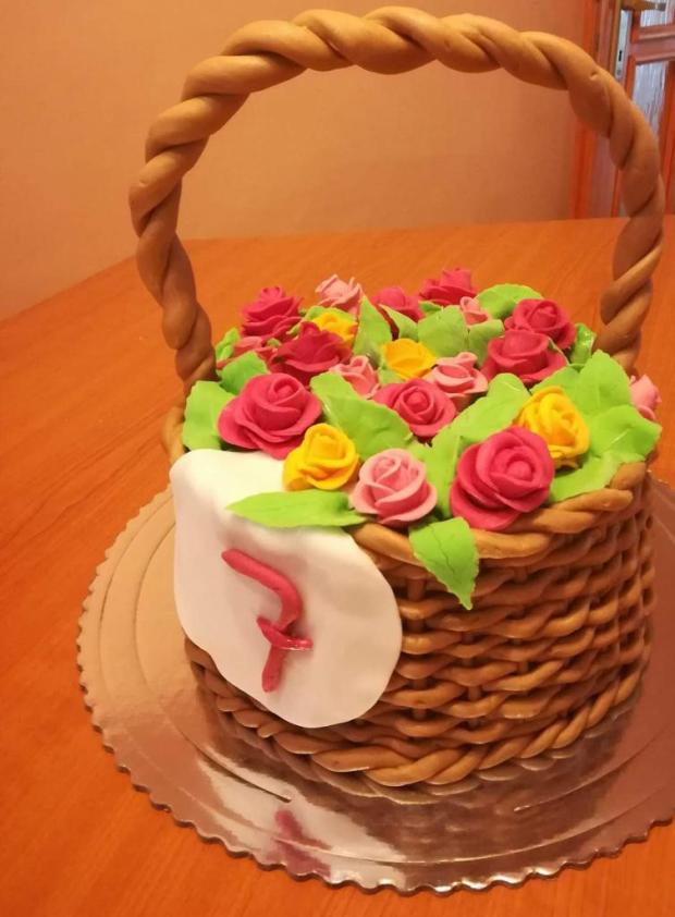 Košík kvetov, torta, Narodeninové torty, Veronnika, 1