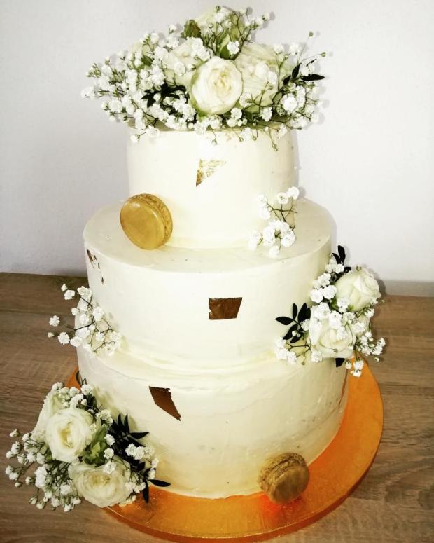 Svadobná so živými kvetmi , torta, Svadobné torty, TinkyCake, 1