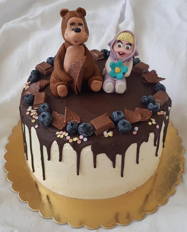 Máša a medveď..., torta, Drip torty, Mariolka, 1