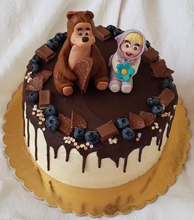 Máša a medveď..., torta, Drip torty, Mariolka, 2