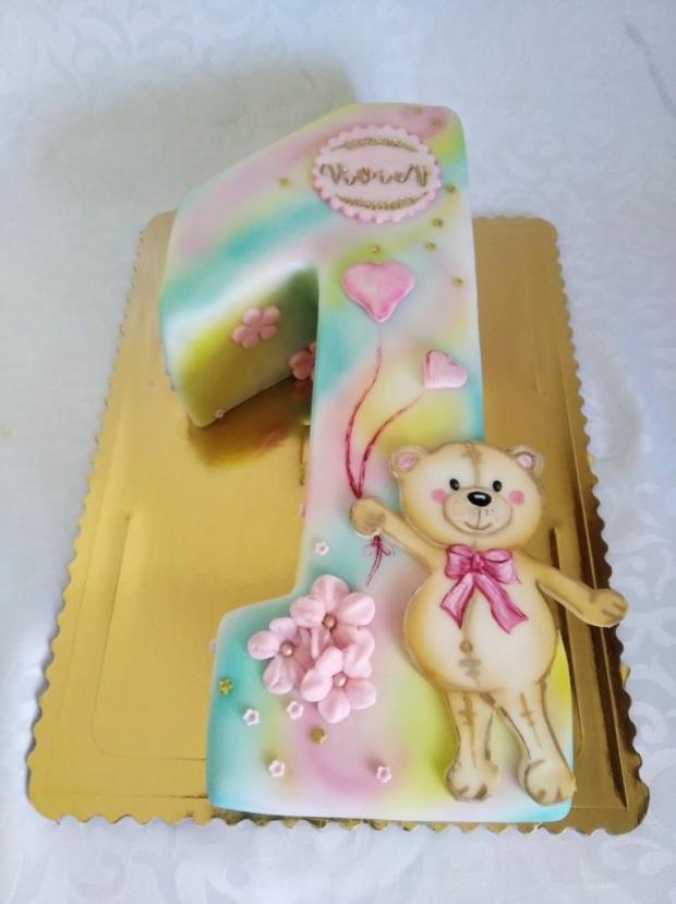 čííslo 1. s macíkom, torta, Ostané torty pre deti, veronikak23, 1