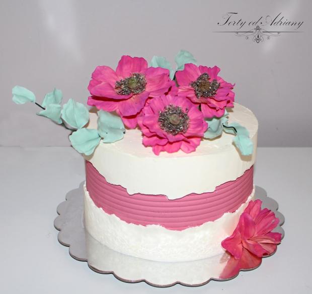 Fault line cake v ruzovom
