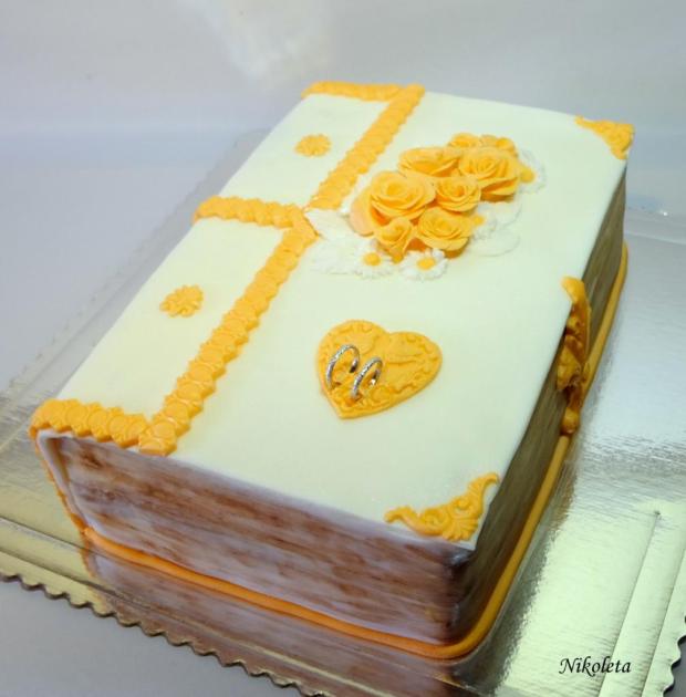 svadobná kniha, torta, Svadobné torty, Nikoleta, 1