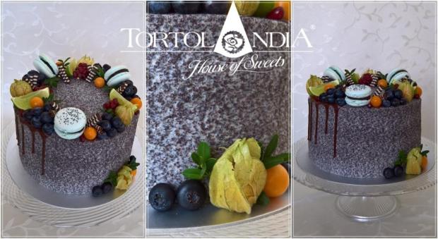 Maková dripka, torta, Drip torty, Tortolandia.sk, 3