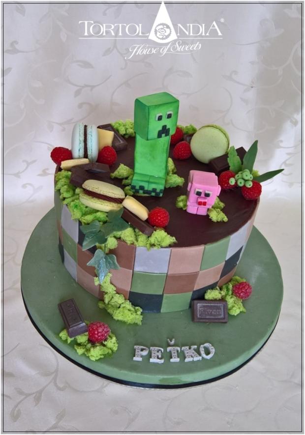 Minecraft & Creeper, torta, Ostané torty pre deti, Tortolandia.sk, 1
