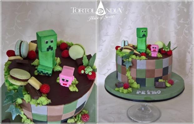 Minecraft & Creeper, torta, Ostané torty pre deti, Tortolandia.sk, 2