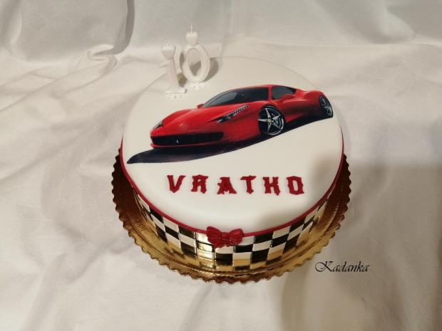 Ferrari, torta, Torty autíčka, vláčiky, Kadanka, 2