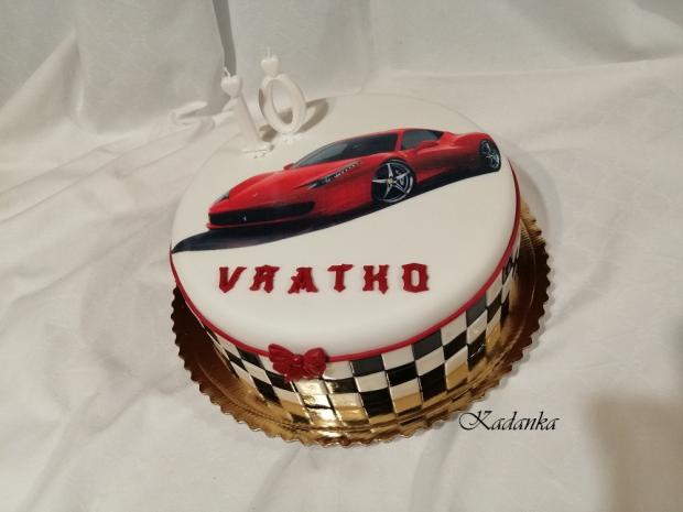 Ferrari, torta, Torty autíčka, vláčiky, Kadanka, 3