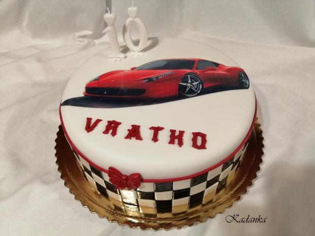 Ferrari, torta, Torty autíčka, vláčiky, Kadanka, 1