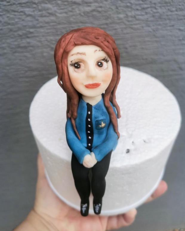 Modelovaná policajtka, torta, Ozdoby na torty, Tortičkybyjudith, 1