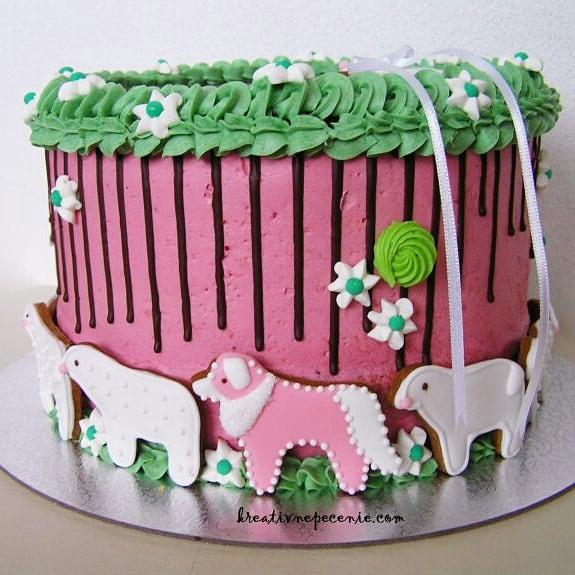 Narodeninová tortička s ovečkami , torta, Narodeninové torty, kreativnepecenie, 2