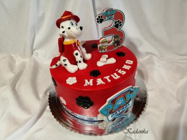 Tlapková patrola - Paw Patrol- Marshall, torta, Rozprávkové torty, Kadanka, 2
