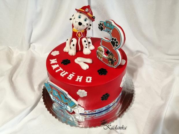Tlapková patrola - Paw Patrol- Marshall, torta, Rozprávkové torty, Kadanka, 3