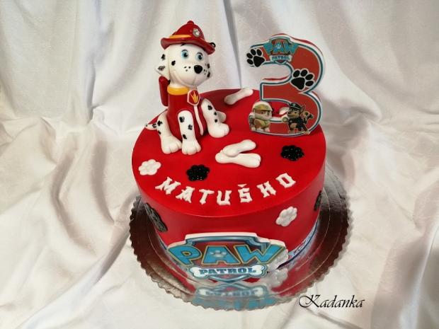Tlapková patrola - Paw Patrol- Marshall, torta, Rozprávkové torty, Kadanka, 4