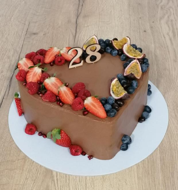 Čokoládovo - ovocné ❤️, torta, Narodeninové torty, MYŠKA B., 1