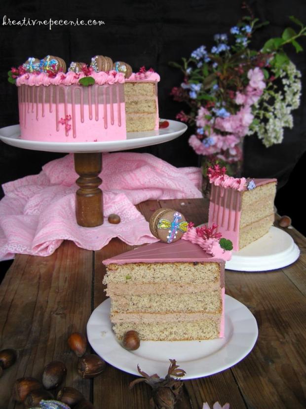 Oriešková torta, torta, Drip torty, kreativnepecenie, 3