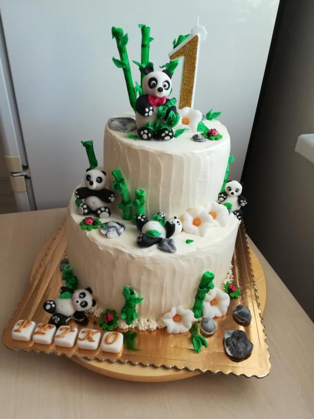 Na želanie s pandami., torta, Torty so zvieratkami, Vlasta Juríčková, 1