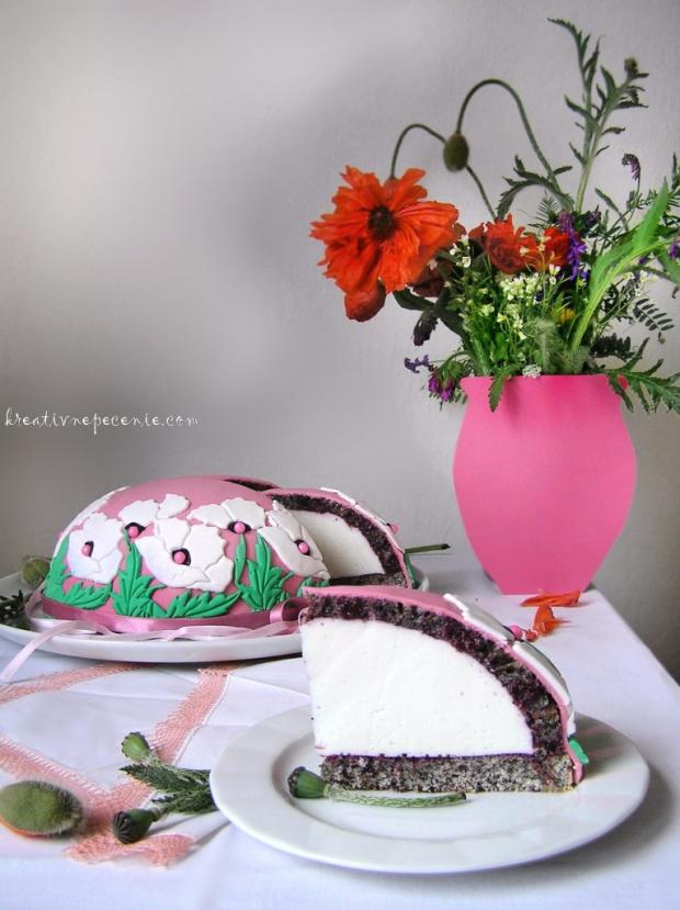 Tvarohovo-makova Šarlota, torta, Zákusky, kreativnepecenie, 2