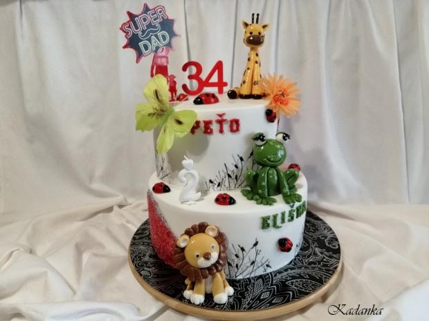 Tortička pre dvoch otca a dcéru veselé zvieratká..., torta, Torty so zvieratkami, Kadanka, 2