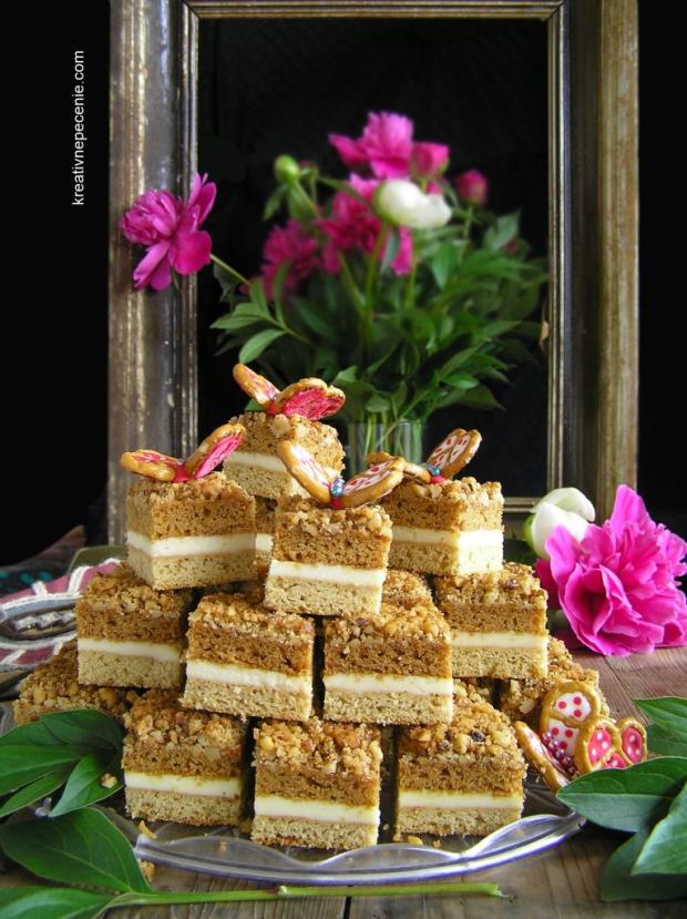 Orechový koláč s orechovou krustou, torta, Zákusky, kreativnepecenie, 2