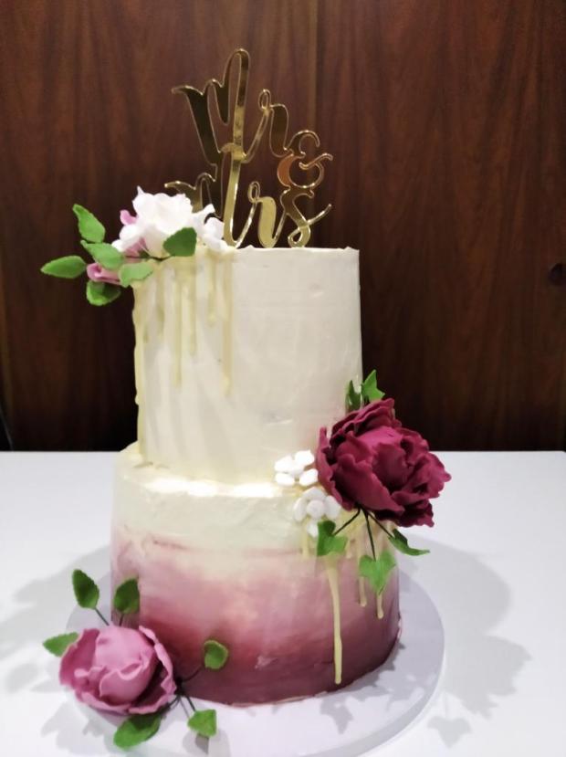 Krémová svadobná, torta, Svadobné torty, Iwuška, 1