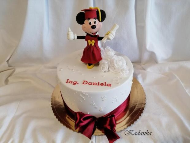 Promočná Minnie ..., torta, Torty - škola, stužková, Kadanka, 2