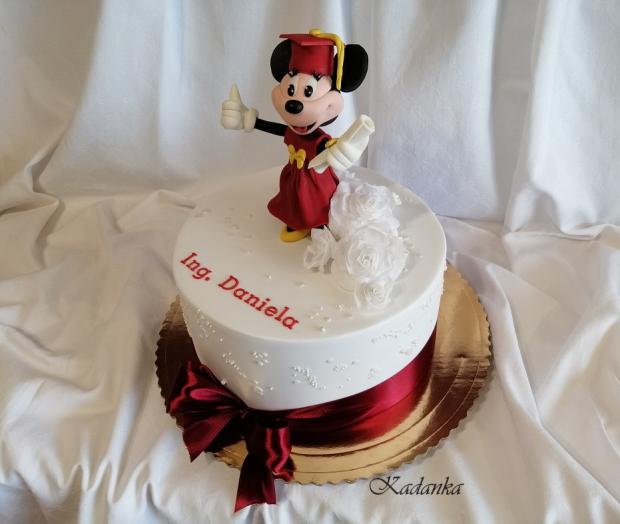 Promočná Minnie ..., torta, Torty - škola, stužková, Kadanka, 3
