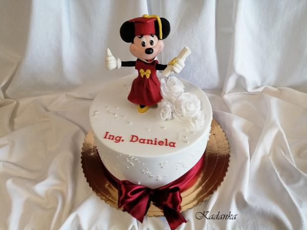 Promočná Minnie ..., torta, Torty - škola, stužková, Kadanka, 4