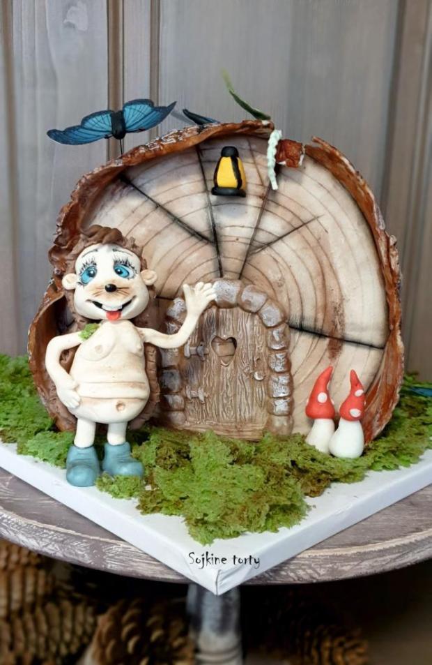 Vitajte v lesnom domčeku u Ježka-Dežka :::))), torta, Torty so zvieratkami, S. Sojka, 1