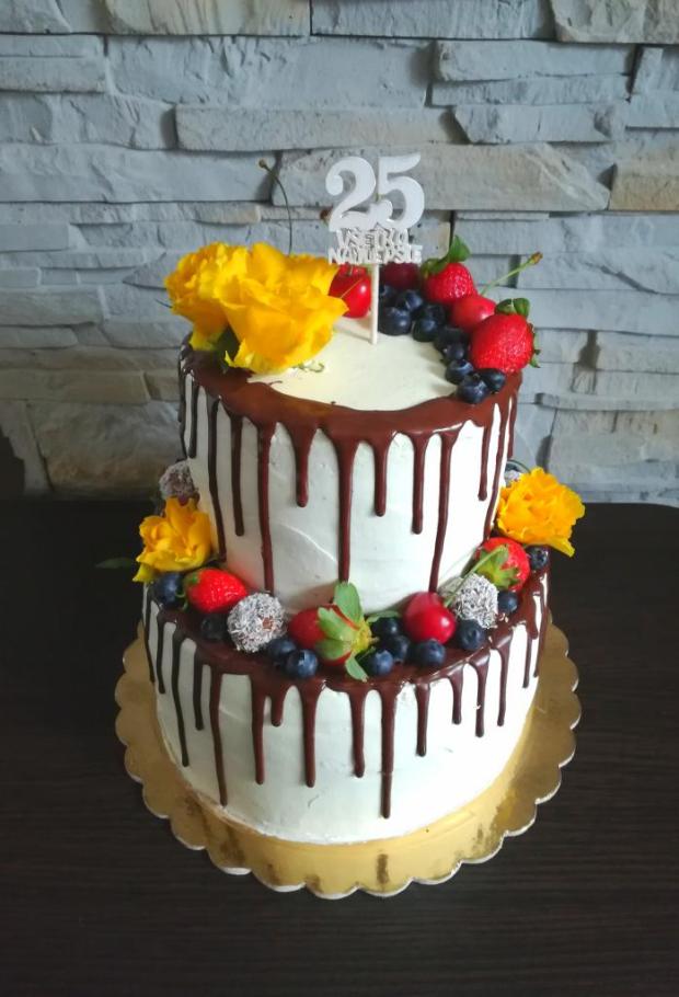 Narodeninová plná ovocia , torta, Drip torty, MartinaO, 1