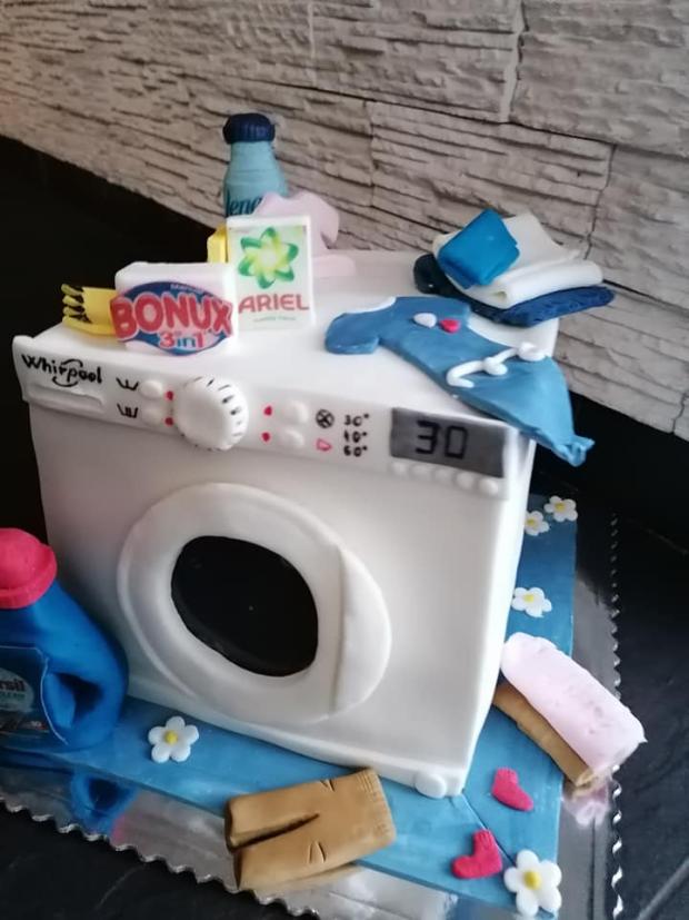 Práčko-torta, torta, Netradičné torty, messinka, 4