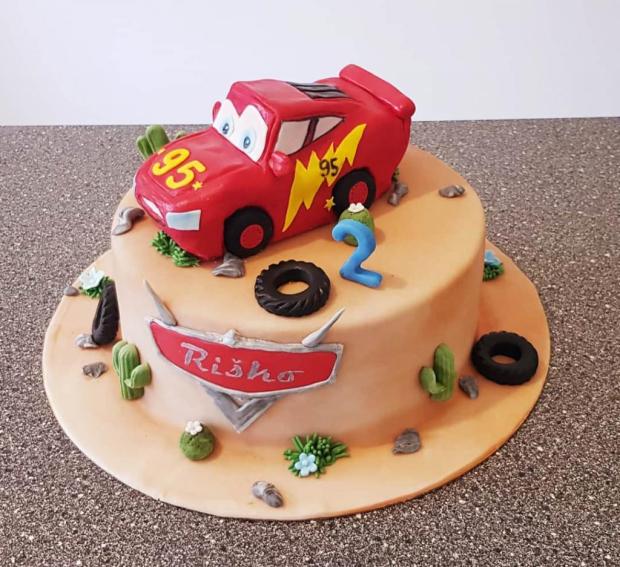 autičko, torta, Torty autíčka, vláčiky, MK martina, 1