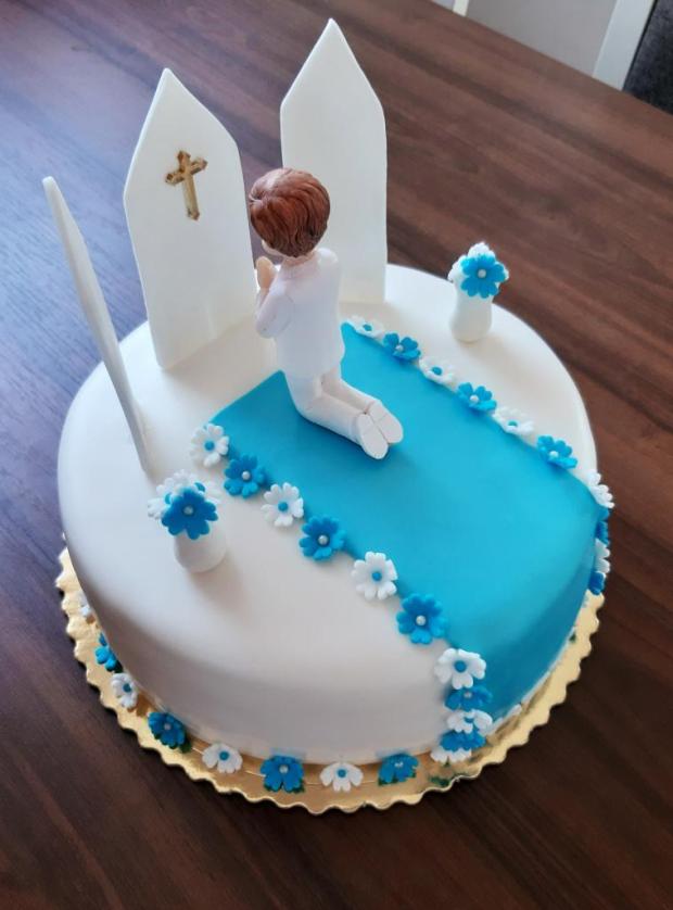 Prvé sväté prijímanie-pre chlapca, torta, Torty na cirkevné sviatky, Katka0102, 1