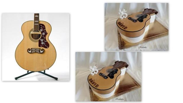 Symbolická gitara podla predlohy, torta, Ostané torty pre deti, Kadanka, 1