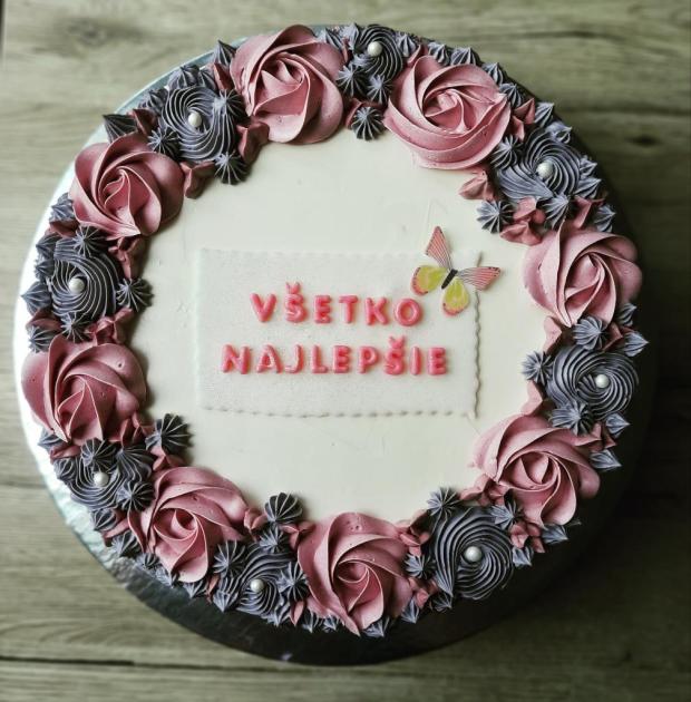 S krémovými ružami , torta, Netradičné torty, TinkyCake, 1
