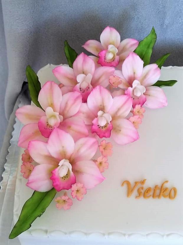 Narodeninová s orchideami, torta, Narodeninové torty, stanula, 2
