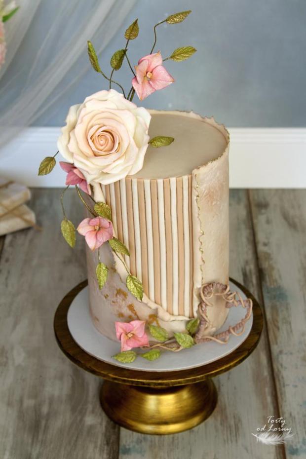 Torta v štýle vintage, torta, Narodeninové torty, Lorna, 2