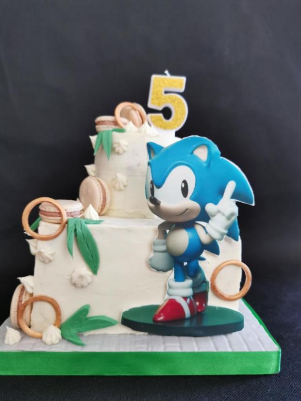 Ježko Sonic, torta, Rozprávkové torty, Zuzana Habšudová, 1