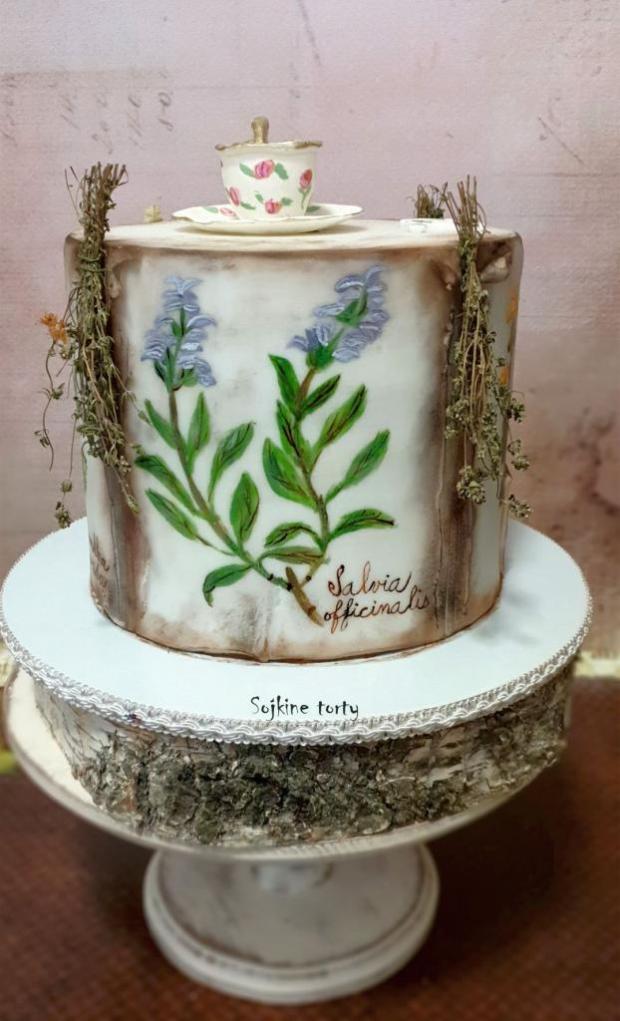 Herbár a čajík pre babku bylinkárku:), torta, Narodeninové torty, S. Sojka, 3