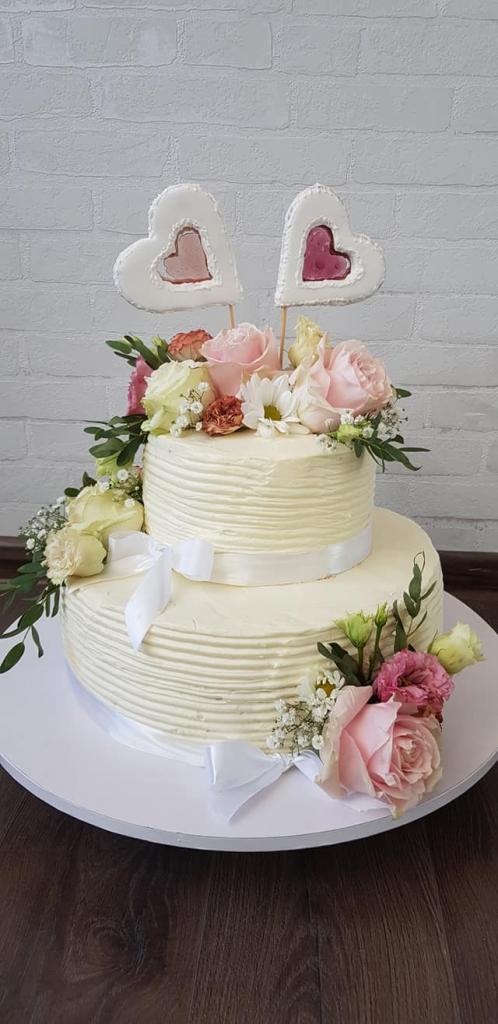 Svadobná so živými kvetmi, torta, Svadobné torty, Gabriela Némethová, 1
