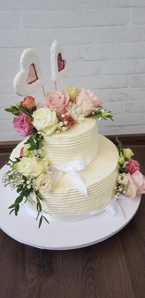 Svadobná so živými kvetmi, torta, Svadobné torty, Gabriela Némethová, 2