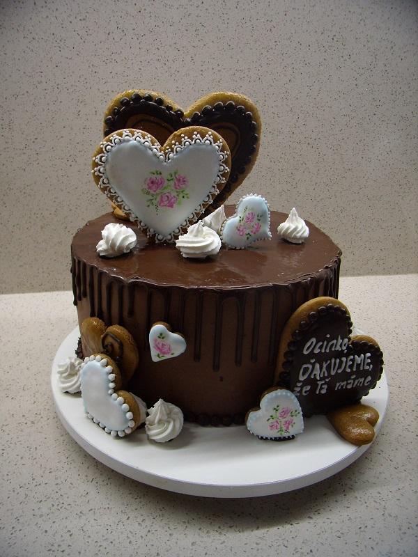 so srdiečkami, torta, Čokoládové torty, mariaJ, 1
