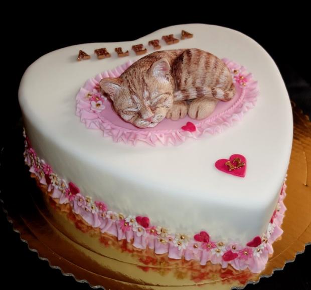 s mačičkou, torta, Torty so zvieratkami, KSlavka, 1