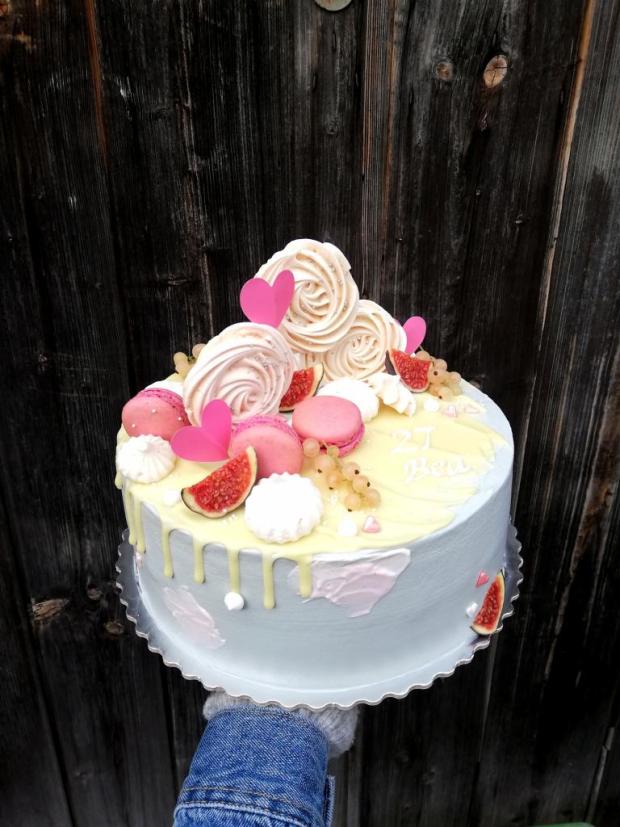 Drip torta s makrónkami, torta, Drip torty, kika898, 1