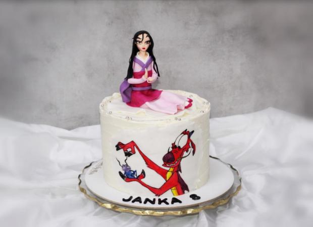 Princezná Mulan a maľovaní kamaráti , torta, Rozprávkové torty, Cakes by Miša, 5