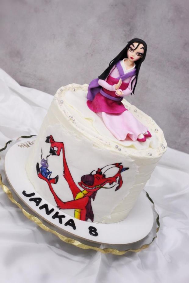 Princezná Mulan a maľovaní kamaráti , torta, Rozprávkové torty, Cakes by Miša, 4