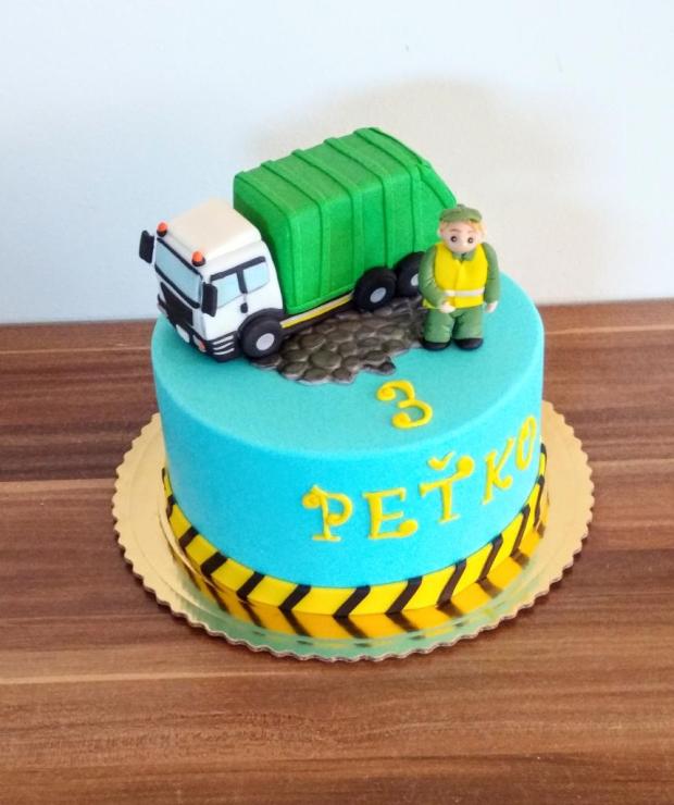 So smetiarskym autom, torta, Torty autíčka, vláčiky, Mirka02, 1