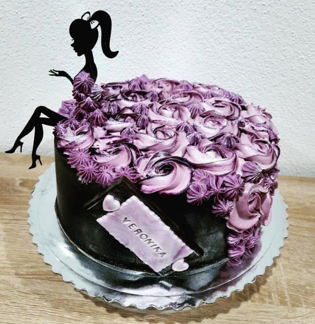 Čokoládová s krémovými kvetmi , torta, Netradičné torty, TinkyCake, 1